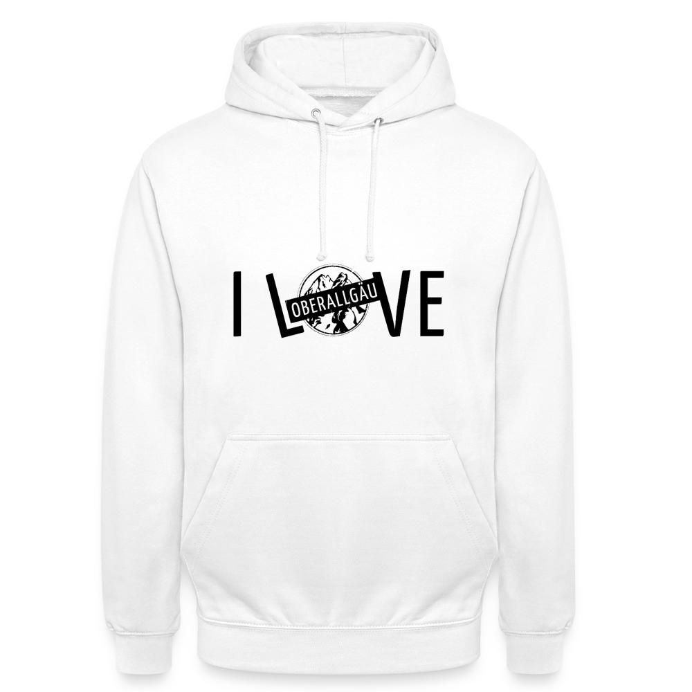 Unisex Hoodie | I LOVE - Weiß