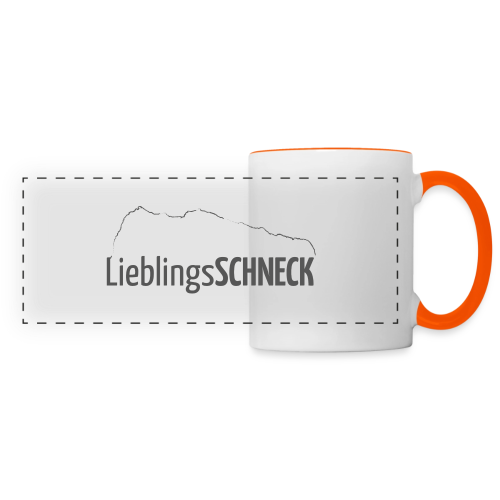 Panoramatasse | LieblingsSCHNECK - Weiß/Orange