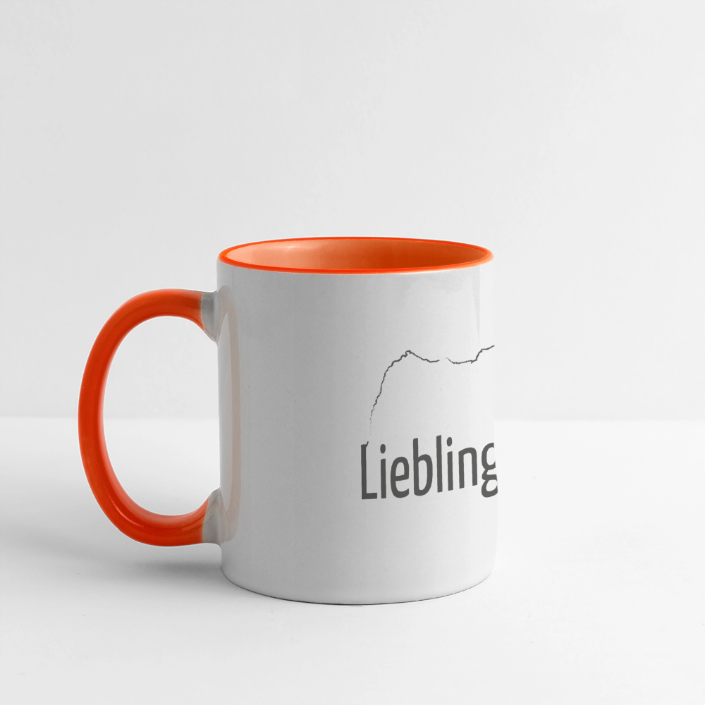 Panoramatasse | LieblingsSCHNECK - Weiß/Orange