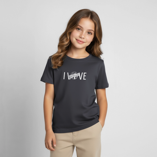 Kinder T-Shirt | I LOVE - Dunkelgrau