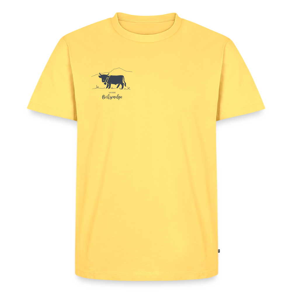 Männer Premium T-Shirt | Untere Ochsenalpe - Pastellgelb