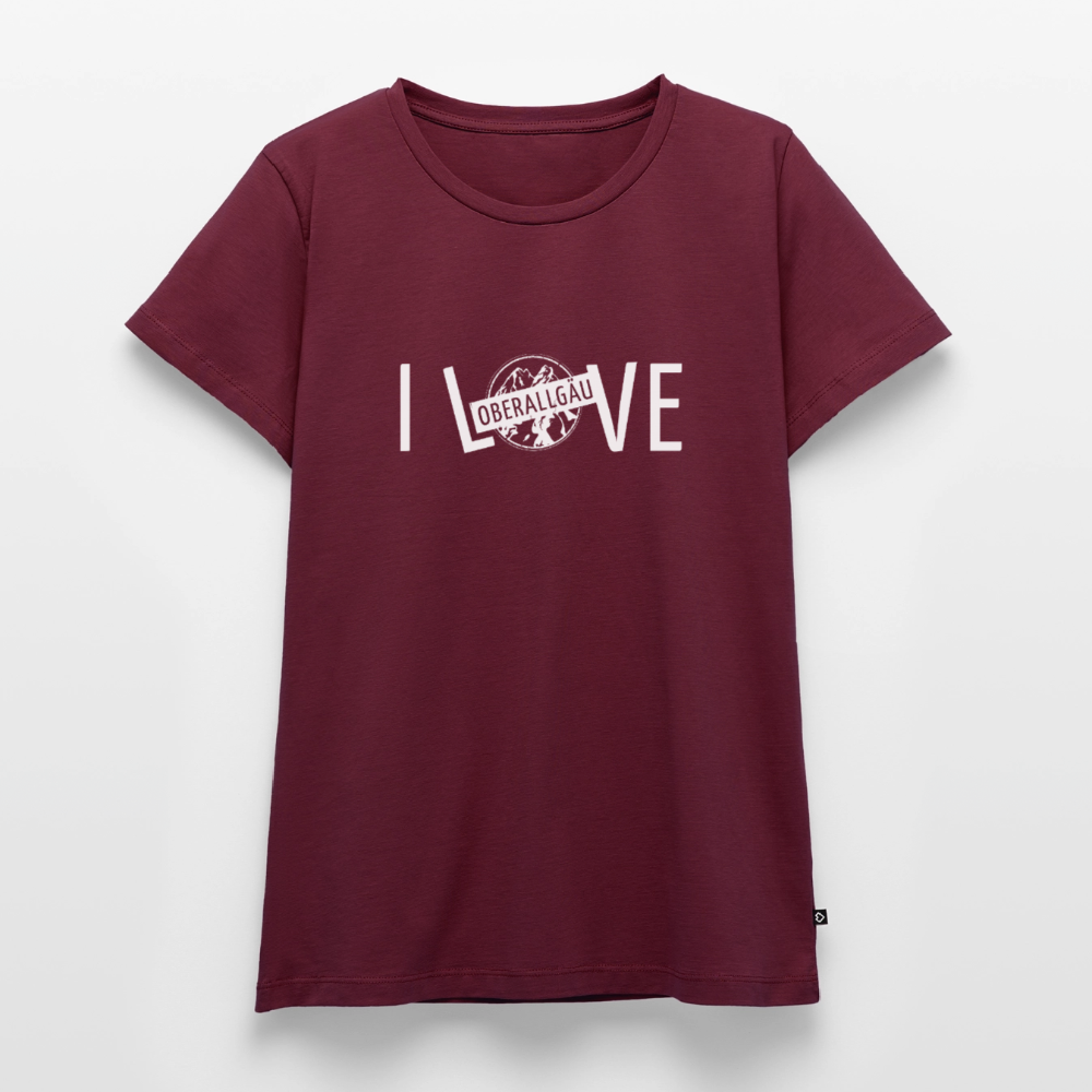 Frauen Premium T-Shirt | I LOVE - Burgunderrot