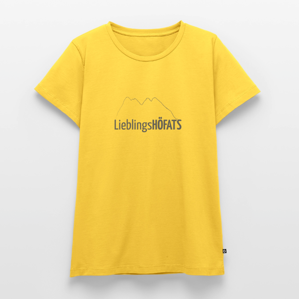 Frauen Premium T-Shirt | LieblingsHÖFATS - Sonnengelb