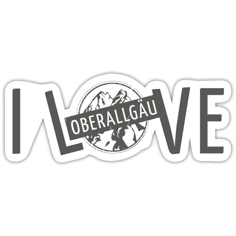 Sticker Größe S (10 x 10 cm) | I LOVE - Mattweiß