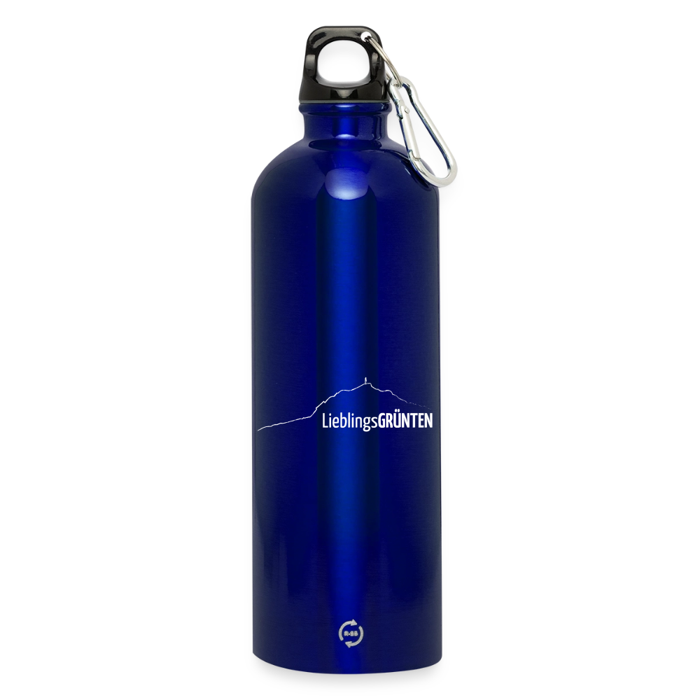 Trinkflasche mit Karabiner 750 ml | LieblingsGRÜNTEN - Königsblau