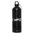 Trinkflasche mit Karabiner 750 ml | I LOVE - Schwarz