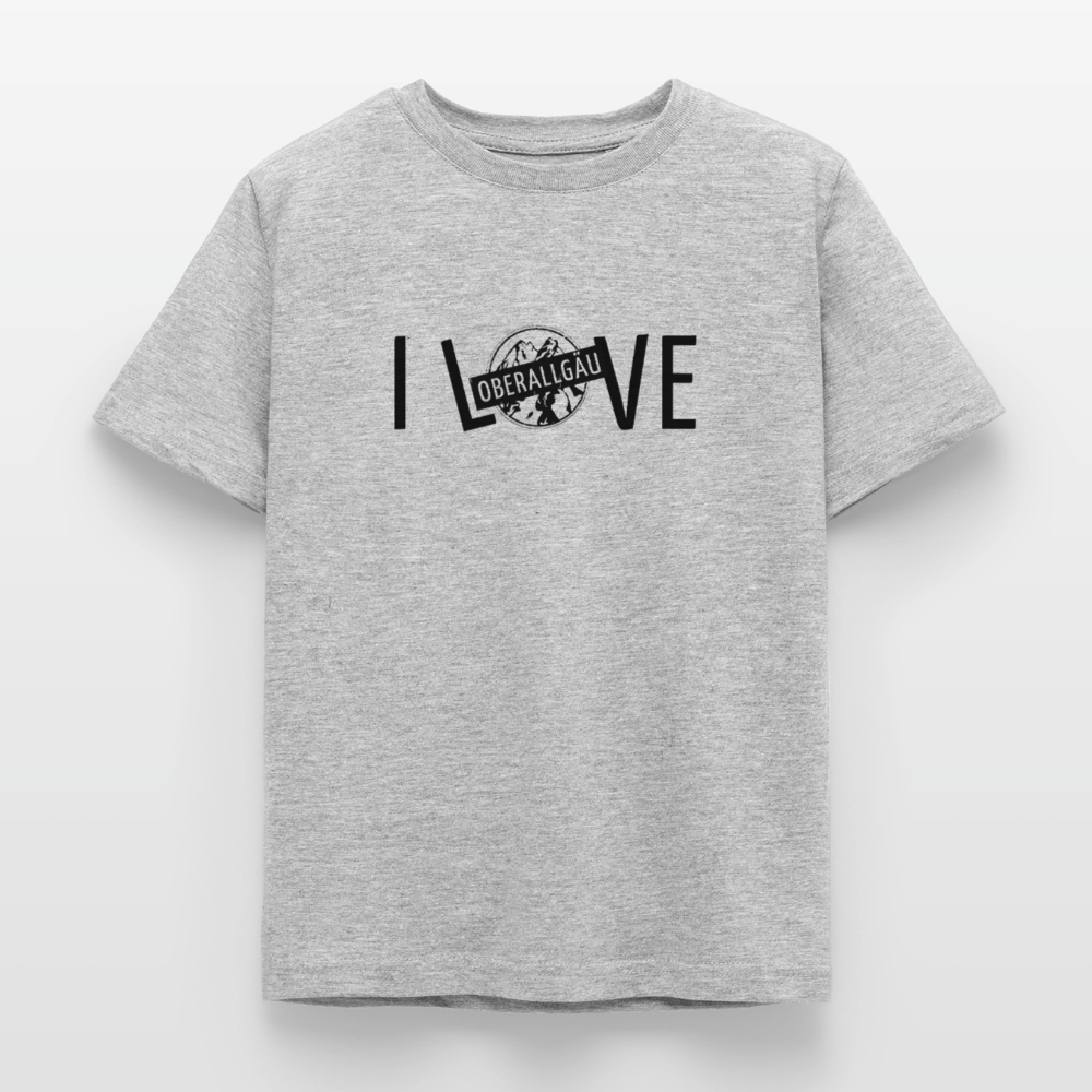 Kinder T-Shirt | I LOVE - Grau meliert
