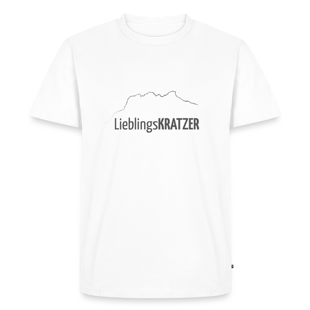 Männer Premium T-Shirt | LieblingsKRATZER - Weiß