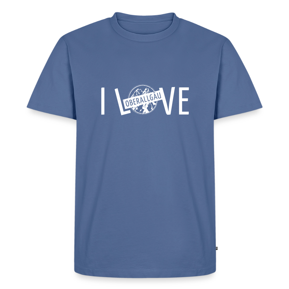 Männer Premium T-Shirt | I LOVE - Taubenblau