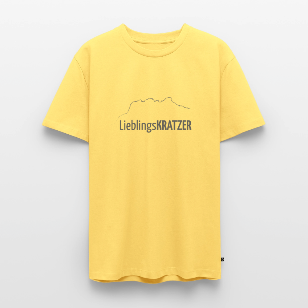 Männer Premium T-Shirt | LieblingsKRATZER - Pastellgelb