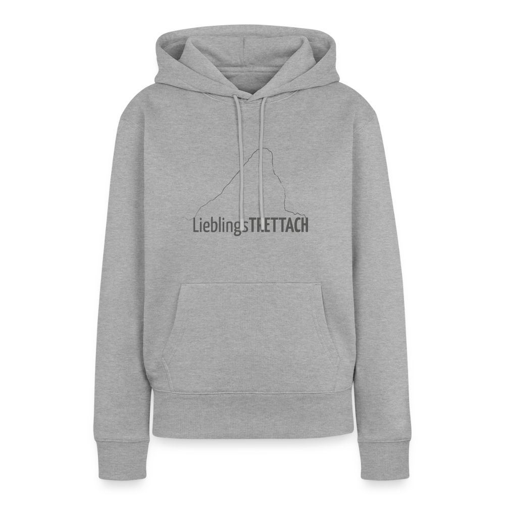 Frauen Premium Hoodie | LieblingsTRETTACH - Grau meliert