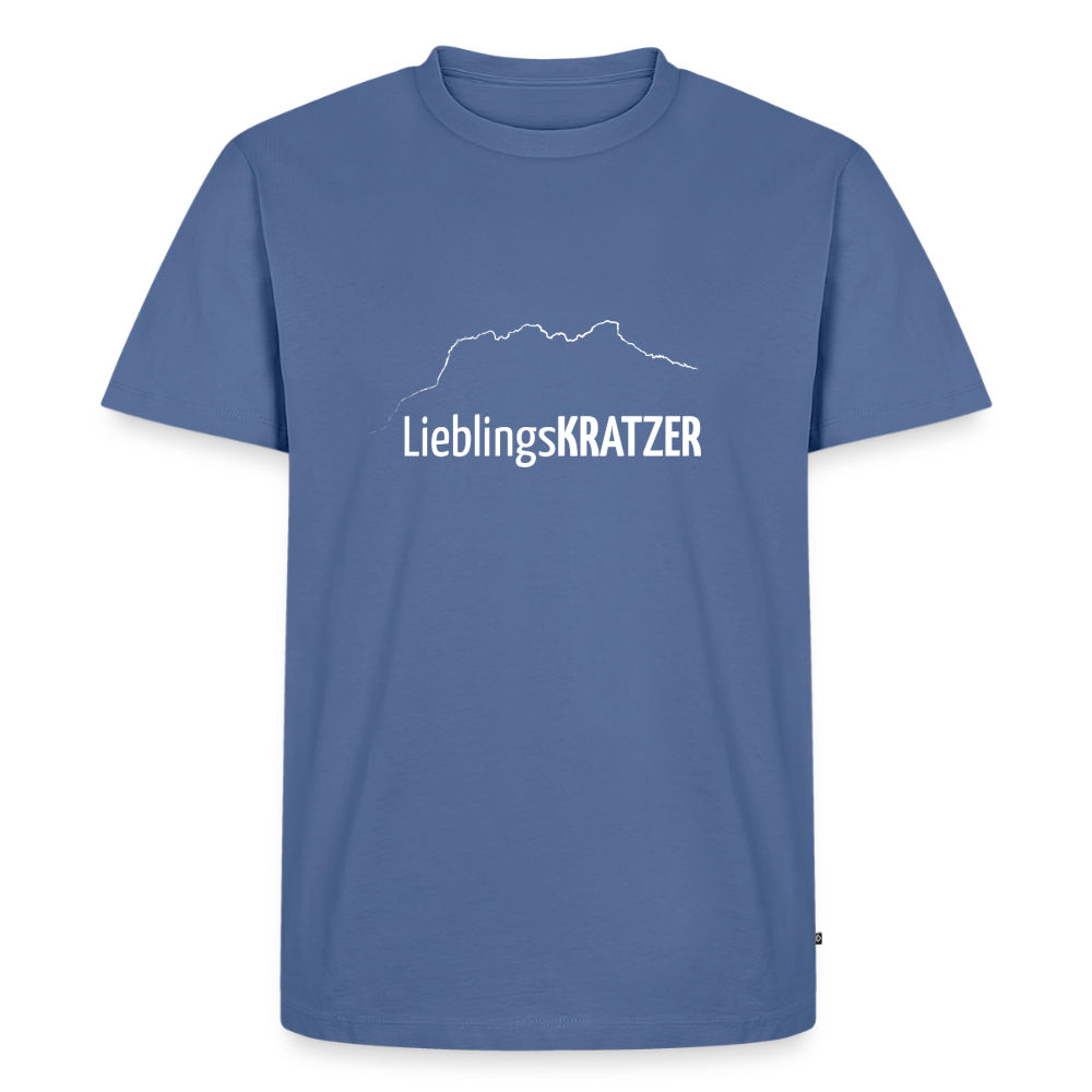 Männer Premium T-Shirt | LieblingsKRATZER - Taubenblau