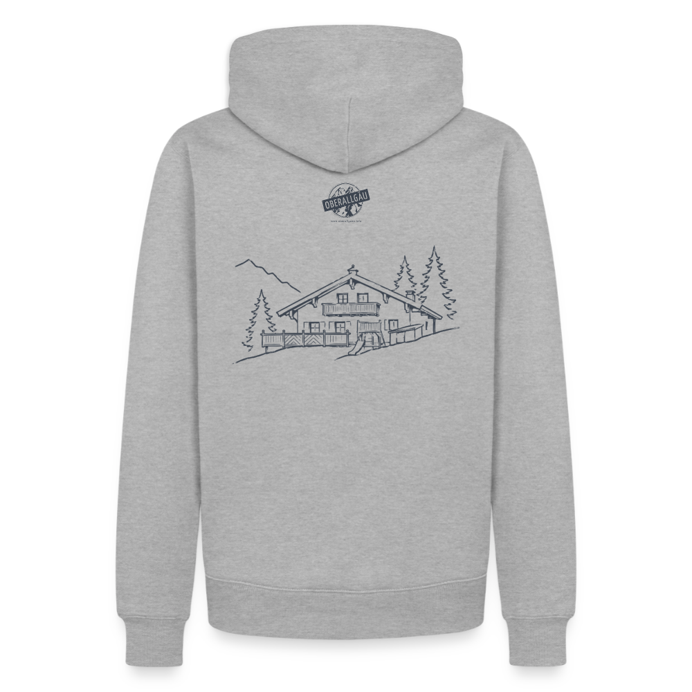 Männer Premium Hoodie | Untere Ochsenalpe - Grau meliert