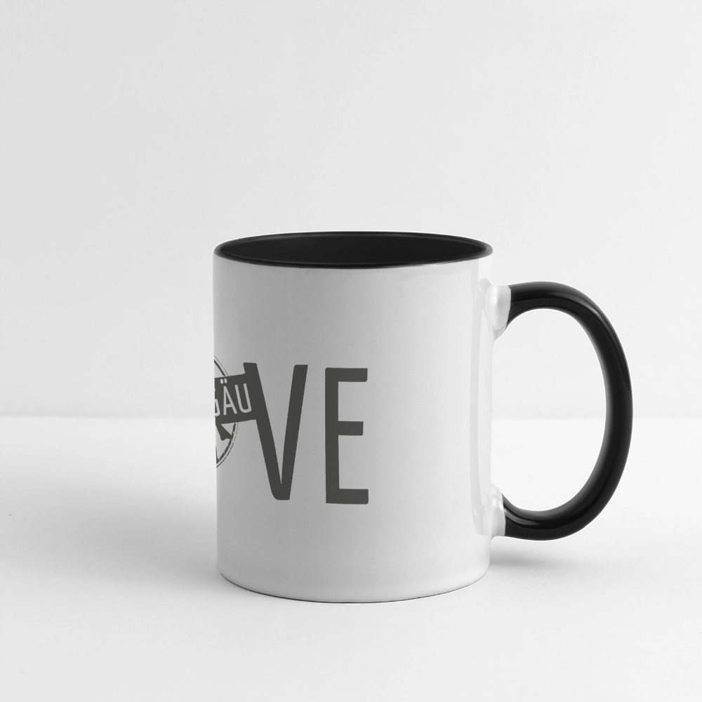 Panoramatasse | I LOVE - Weiß/Schwarz