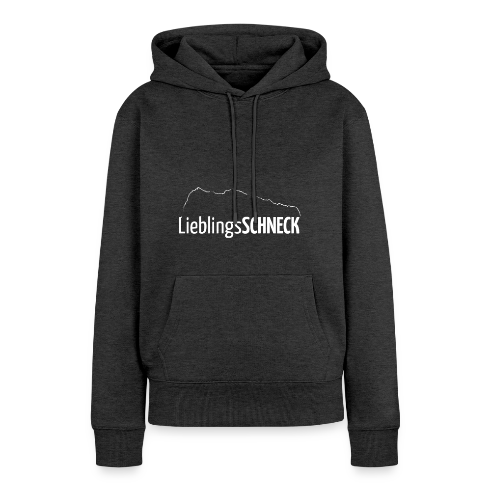 Frauen Premium Hoodie | LieblingsSCHNECK - Anthrazit meliert