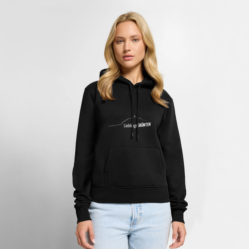 Frauen Premium Hoodie | LieblingsGRÜNTEN - Schwarz