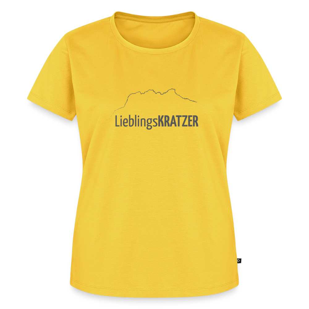 Frauen Premium T-Shirt | LieblingsKRATZER - Sonnengelb
