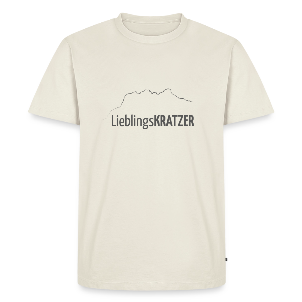 Männer Premium T-Shirt | LieblingsKRATZER - Naturweiß
