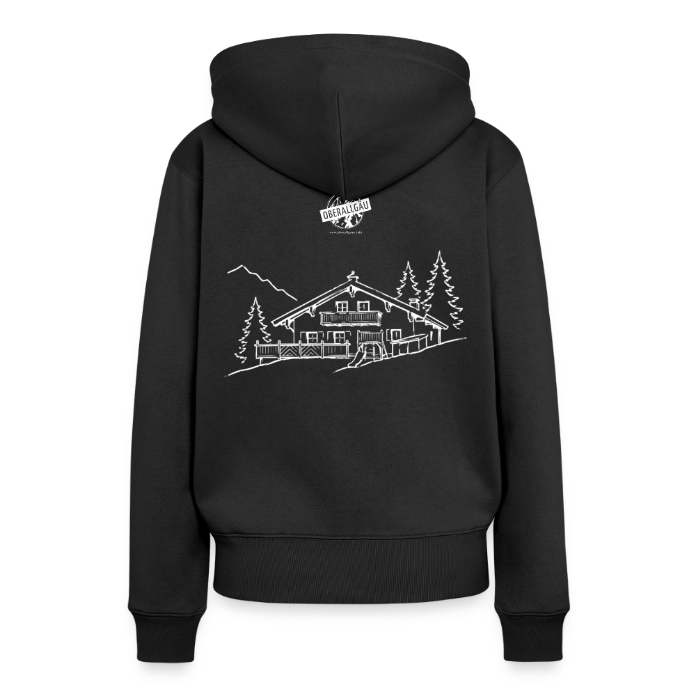 Frauen Premium Hoodie | Untere Ochsenalpe - Schwarz