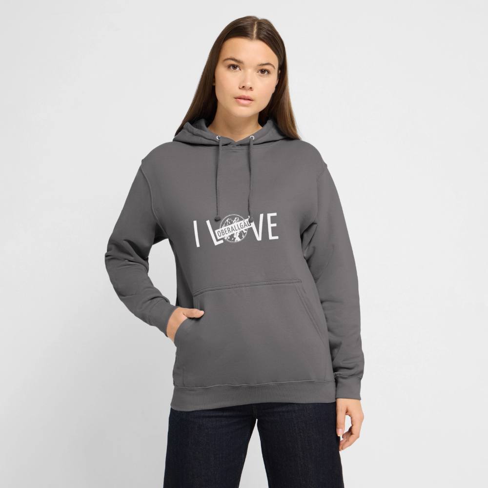 Unisex Hoodie | I LOVE - Mittelgrau