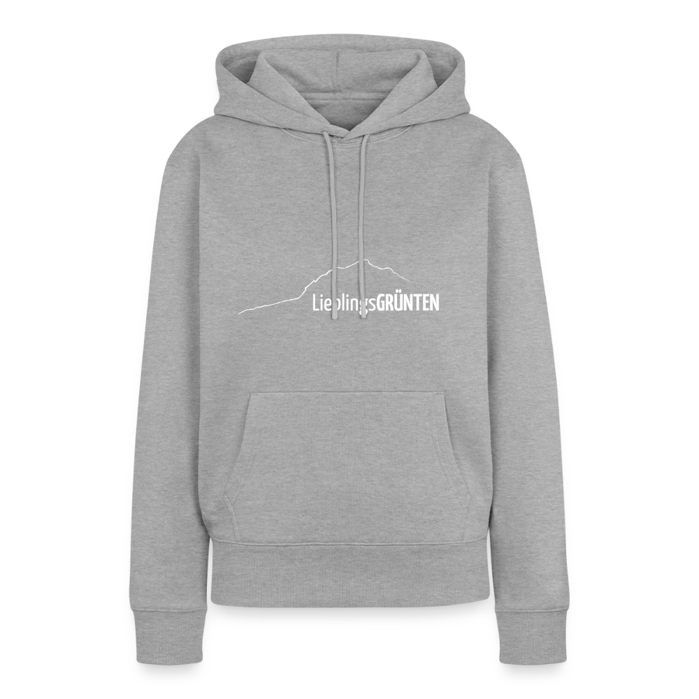 Frauen Premium Hoodie | LieblingsGRÜNTEN - Grau meliert