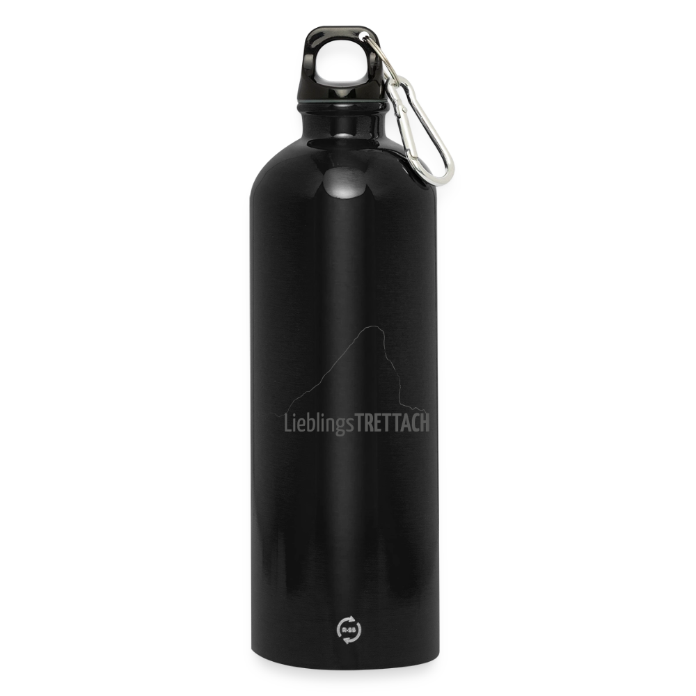 Trinkflasche mit Karabiner 750 ml | LieblingsTRETTACH - Schwarz