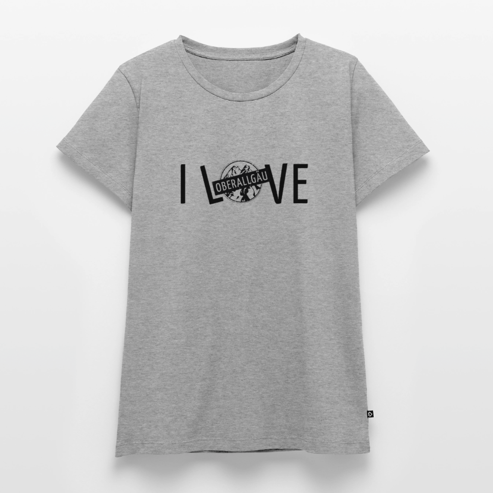 Frauen Premium T-Shirt | I LOVE - Grau meliert