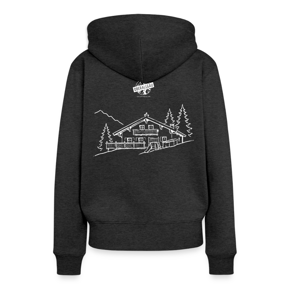 Frauen Premium Hoodie | Untere Ochsenalpe - Anthrazit meliert