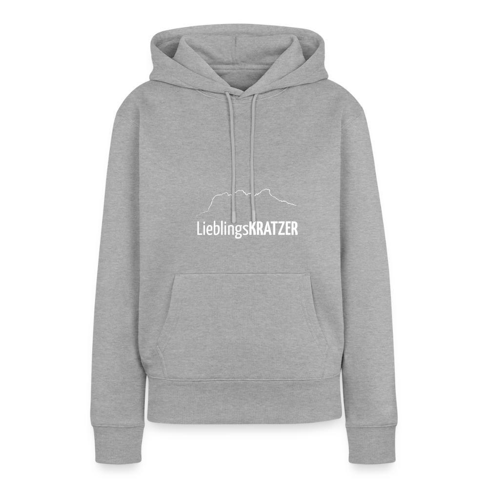 Frauen Premium Hoodien | LieblingsKRATZER - Grau meliert