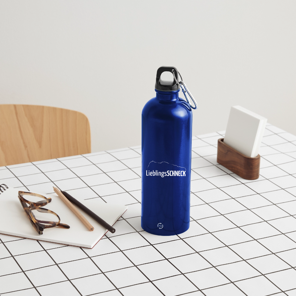 Trinkflasche mit Karabiner 750 ml | LieblingsSCHNECK - Königsblau
