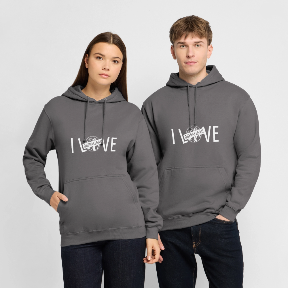 Unisex Hoodie | I LOVE - Mittelgrau
