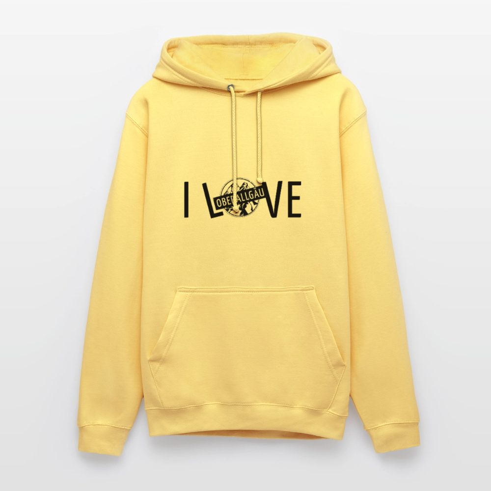 Unisex Hoodie | I LOVE - Zitronengelb