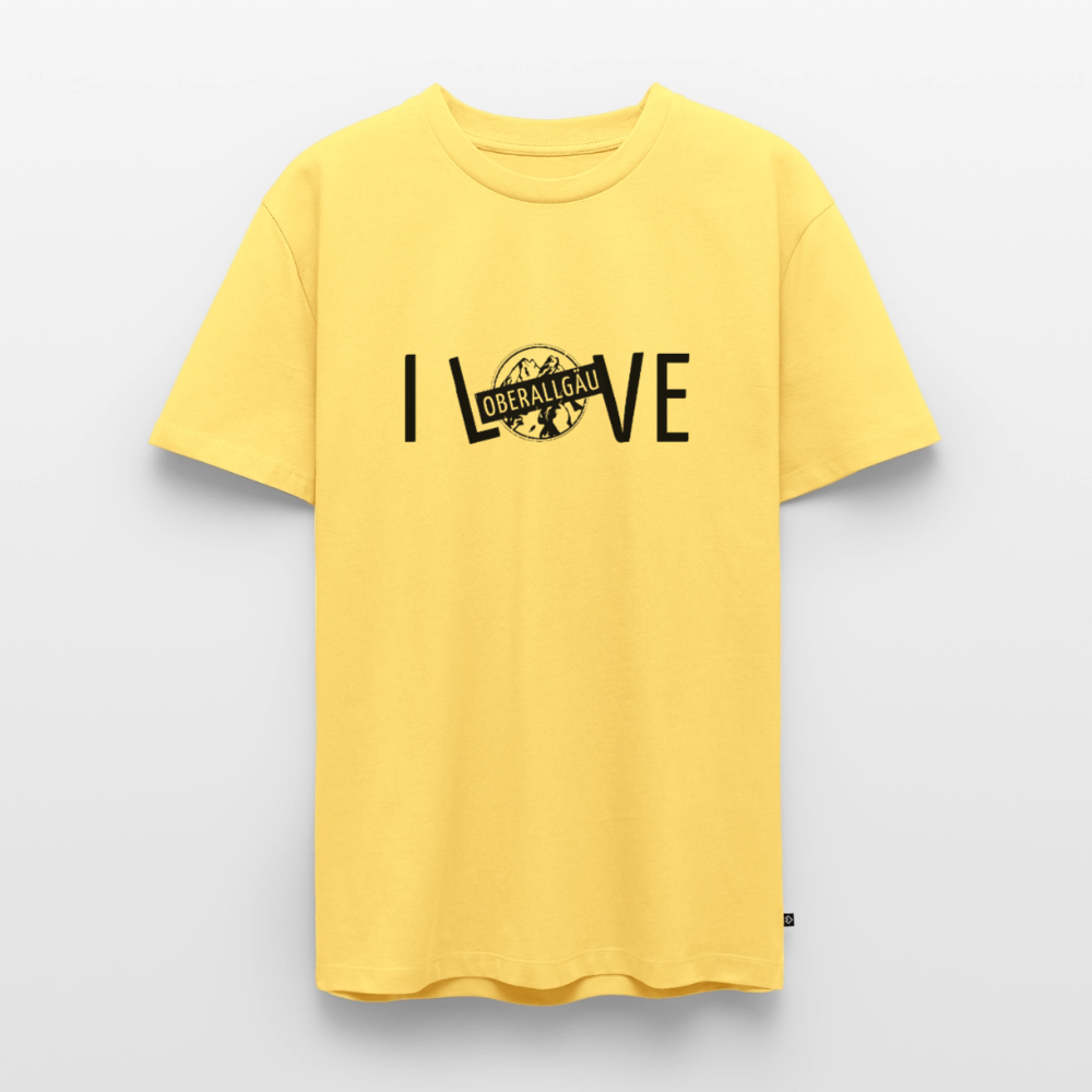 Männer Premium T-Shirt | I LOVE - Pastellgelb