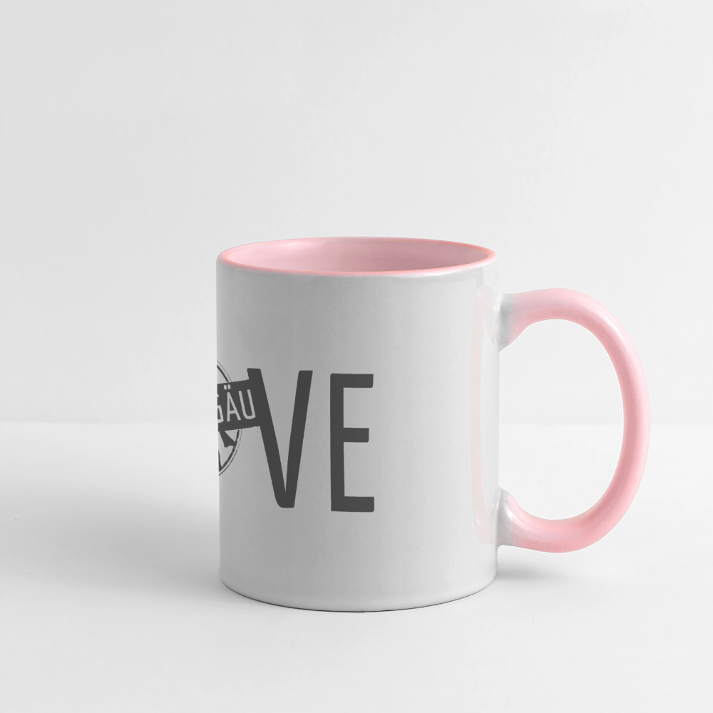 Panoramatasse | I LOVE - Weiß/Pink