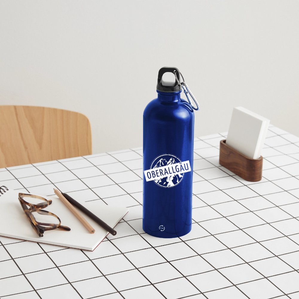 Trinkflasche mit Karabiner 750 ml | OBERALLGÄU - Königsblau