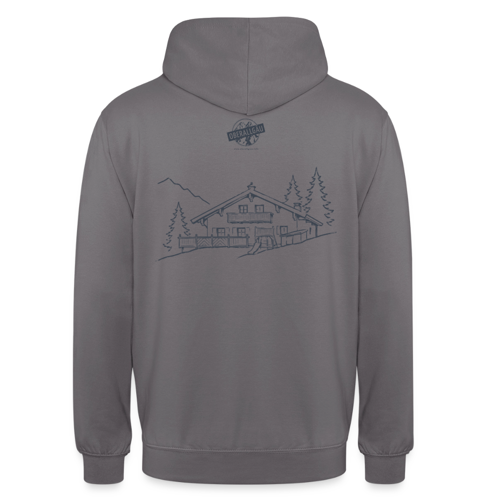 Unisex Hoodie | Untere Ochsenalpe - Mittelgrau