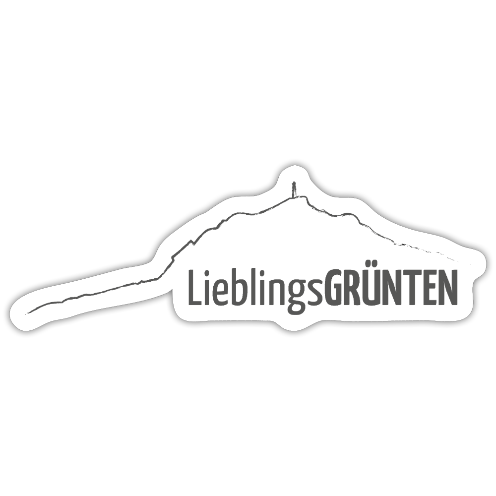 Sticker Größe S (10 x 10 cm) | LieblingsGRÜNTEN - Mattweiß
