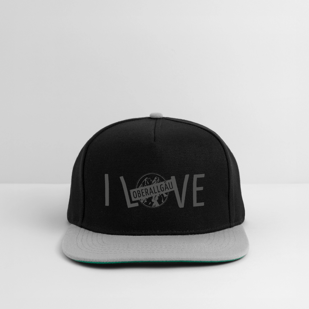 Snapback Cap | I LOVE - Schwarz/Grau