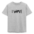 Kinder T-Shirt | I LOVE - Grau meliert