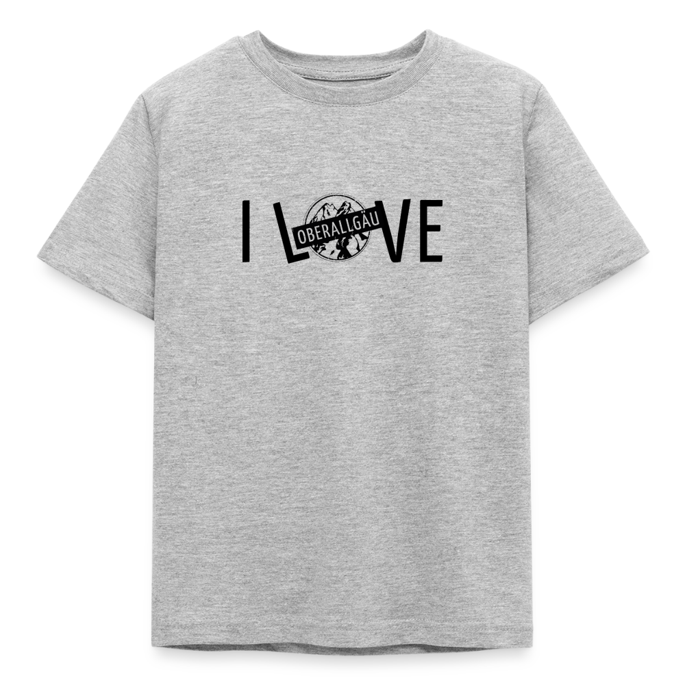 Kinder T-Shirt | I LOVE - Grau meliert