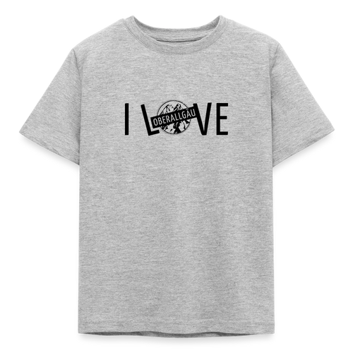 Kinder T-Shirt | I LOVE - Grau meliert