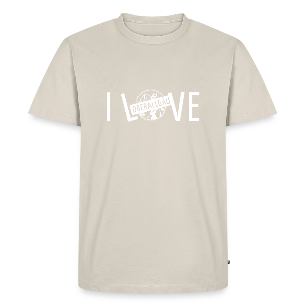 Männer Premium T-Shirt | I LOVE - Beige