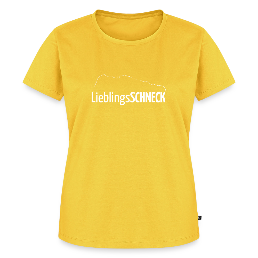Frauen Premium T-Shirt | LieblingsSCHNECK - Sonnengelb