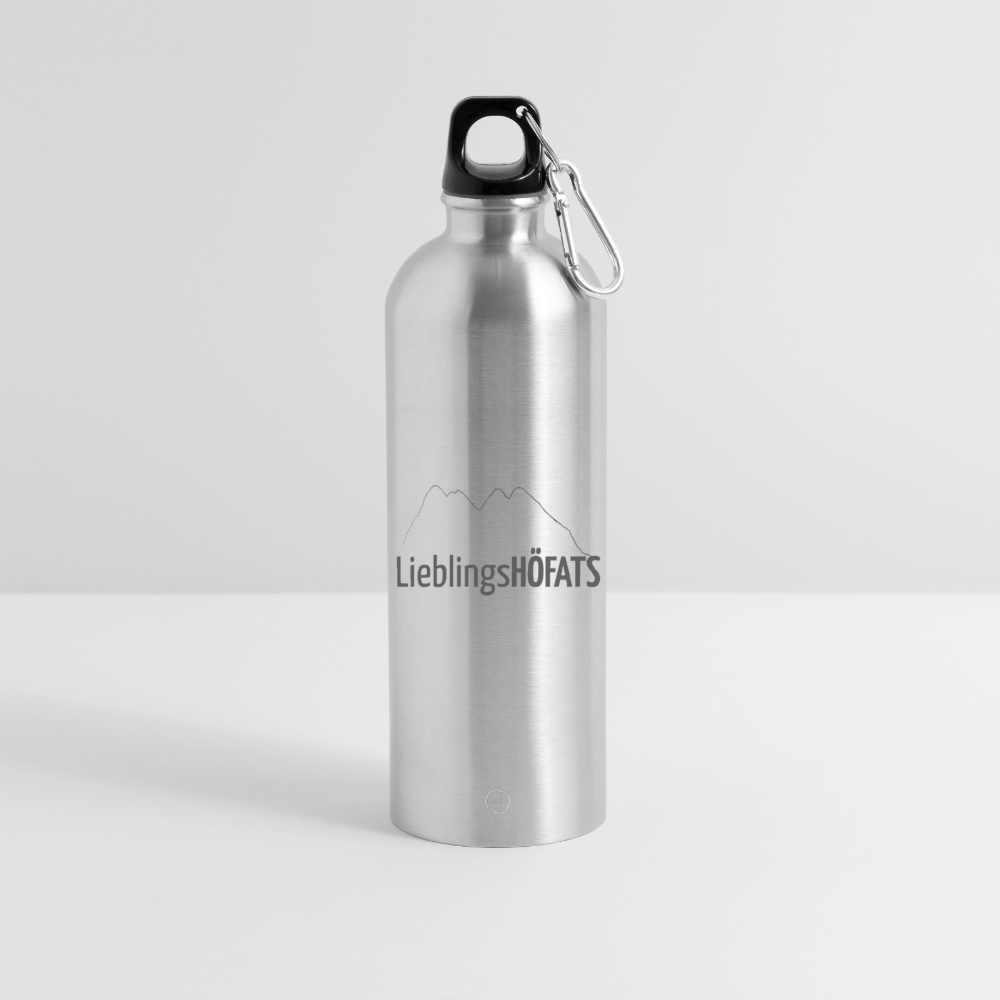 Trinkflasche mit Karabiner 750 ml | LieblingsHÖFATS - Lightsilver