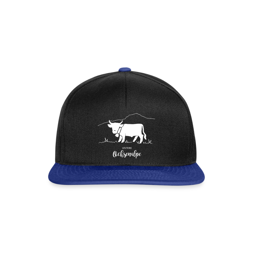 Snapback Cap | Untere Ochsenalpe - Schwarz/Königsblau