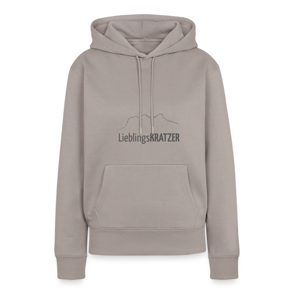 Frauen Premium Hoodie | LieblingsKRATZER - Taupe