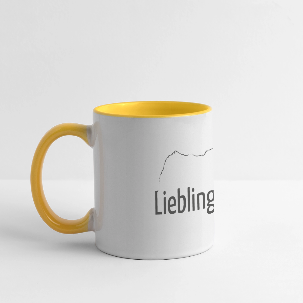 Panoramatasse | LieblingsSCHNECK - Weiß/Gelb