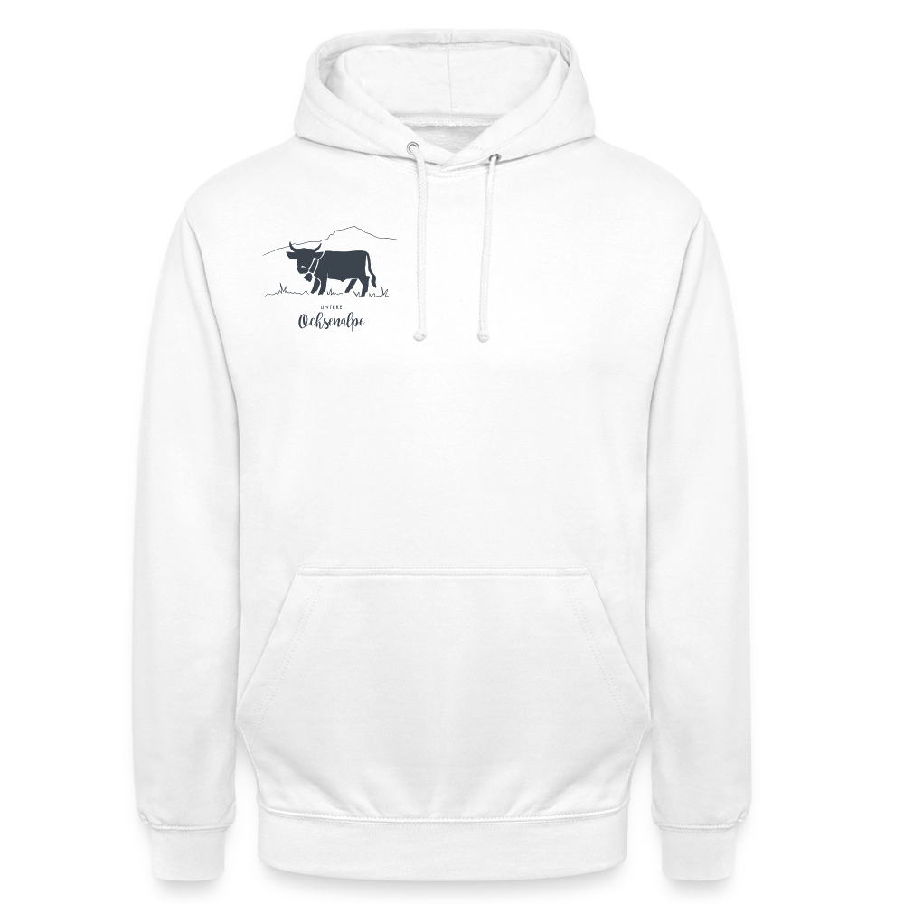 Unisex Hoodie | Untere Ochsenalpe - Weiß