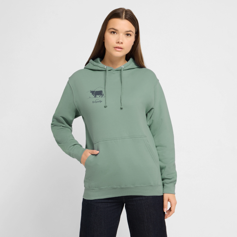 Unisex Hoodie | Untere Ochsenalpe - Graugrün