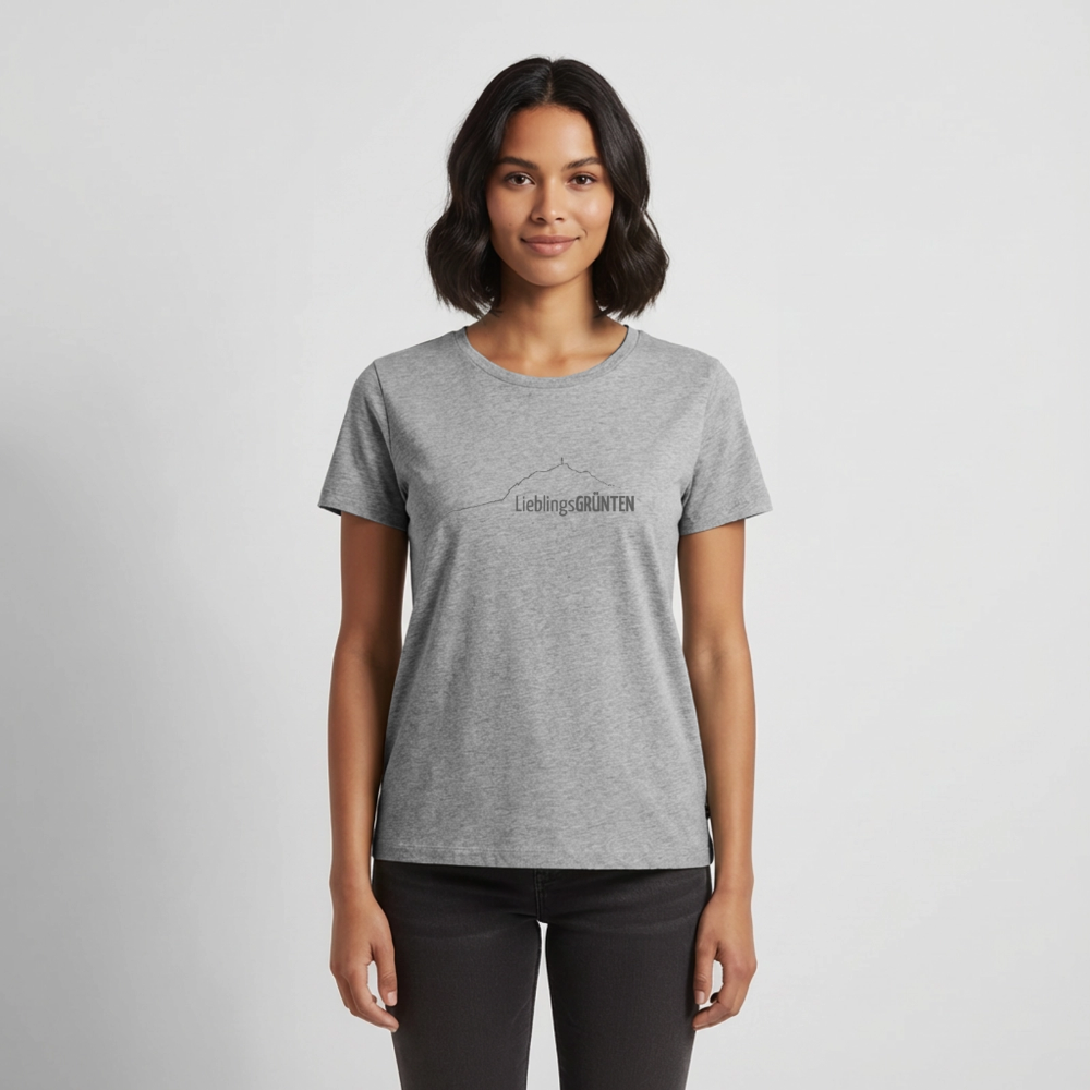 Frauen Premium T-Shirt | LieblingsGRÜNTEN - Grau meliert